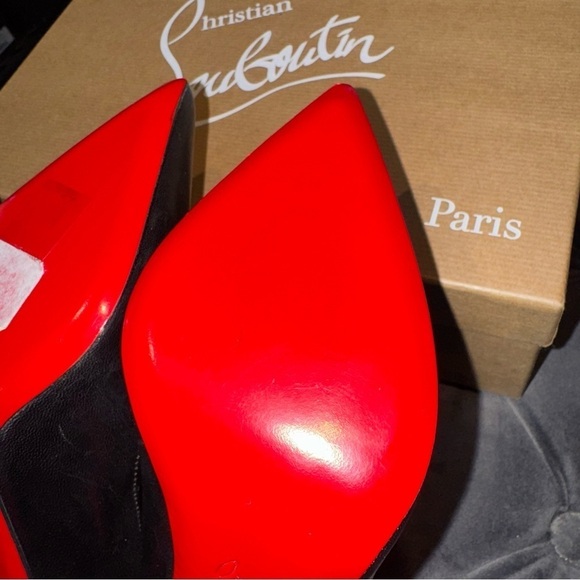 New Size 37 Christian Louboutin O Pigalle Plume 85 Nappa Black Heels - Picture 6 of 16